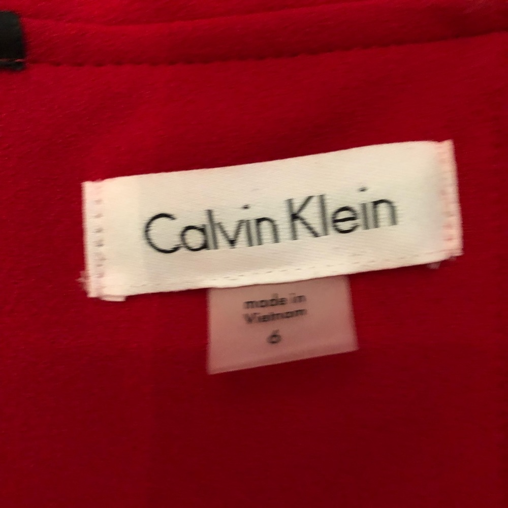 Calvin Klein off the shoulder sheath dress